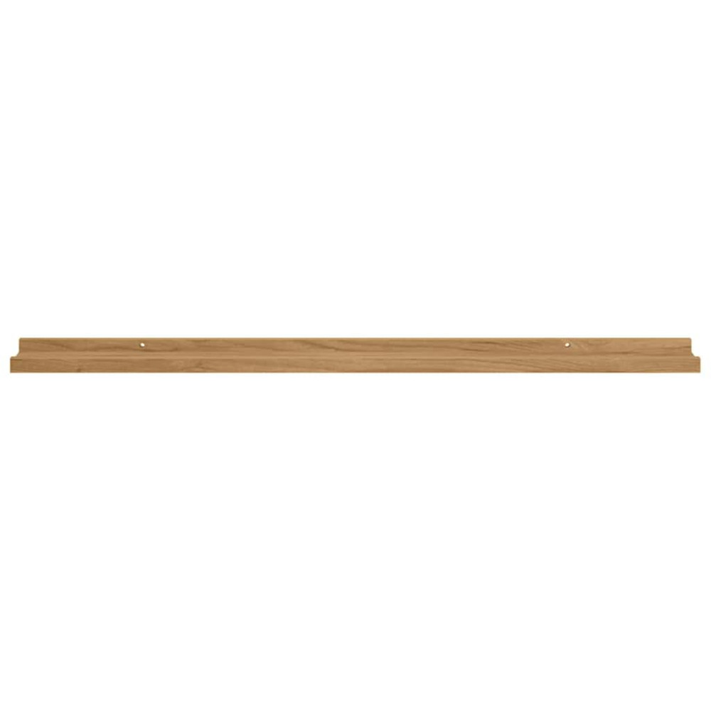 Produktbild för Vägg hylla med hylla 4 pcs Brun 100 x 9 x 3 cm Konstruerat trä