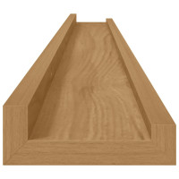 Produktbild för Vägg hylla med hylla 4 pcs Brun 100 x 9 x 3 cm Konstruerat trä
