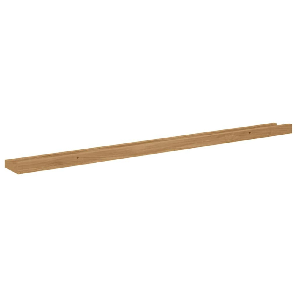 Produktbild för Vägg hylla med hylla 4 pcs Brun 100 x 9 x 3 cm Konstruerat trä