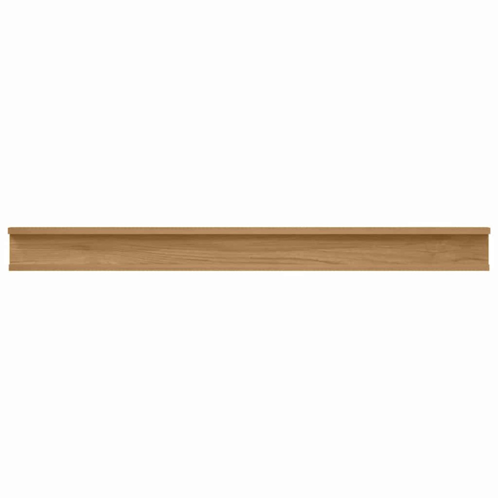 Produktbild för Vägg hylla med hylla 4 pcs Brun 100 x 9 x 3 cm Konstruerat trä