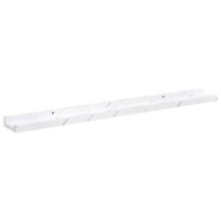 Produktbild för Vägg hylla 2 pcs Vit marmor 80 x 9 x 3 cm Konstruerat trä