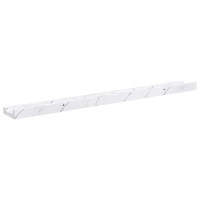 Produktbild för Vägg hylla 2 pcs Vit marmor 80 x 9 x 3 cm Konstruerat trä