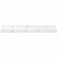 Produktbild för Vägg hylla 4 pcs Vit marmor 40 x 9 x 3 cm Konstruerat trä