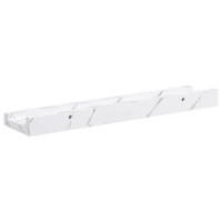 Produktbild för Vägg hylla 4 pcs Vit marmor 40 x 9 x 3 cm Konstruerat trä
