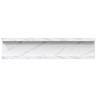 Produktbild för Vägg hylla 4 pcs Vit marmor 40 x 9 x 3 cm Konstruerat trä
