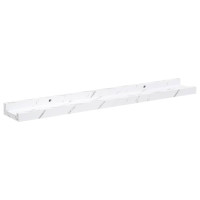 Produktbild för Vägg hylla 4 pcs Vit marmor 60 x 9 x 3 cm Konstruerat trä