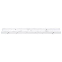 Produktbild för Vägg hylla 4 pcs Vit marmor 60 x 9 x 3 cm Konstruerat trä