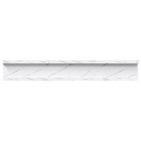 Produktbild för Vägg hylla 4 pcs Vit marmor 60 x 9 x 3 cm Konstruerat trä