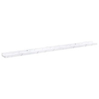 Produktbild för Vägg hylla 4 pcs Vit marmor 115 x 9 x 3 cm Konstruerat trä