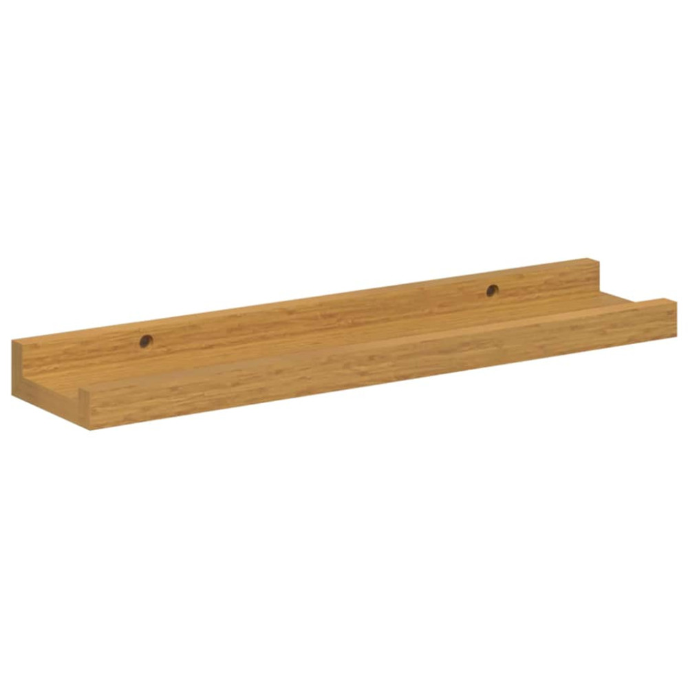 Produktbild för Vägg hylla med hylla 2 pcs Beige 40 x 9 x 3 cm Konstruerat trä