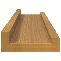 Produktbild för Vägg hylla med hylla 2 pcs Beige 40 x 9 x 3 cm Konstruerat trä
