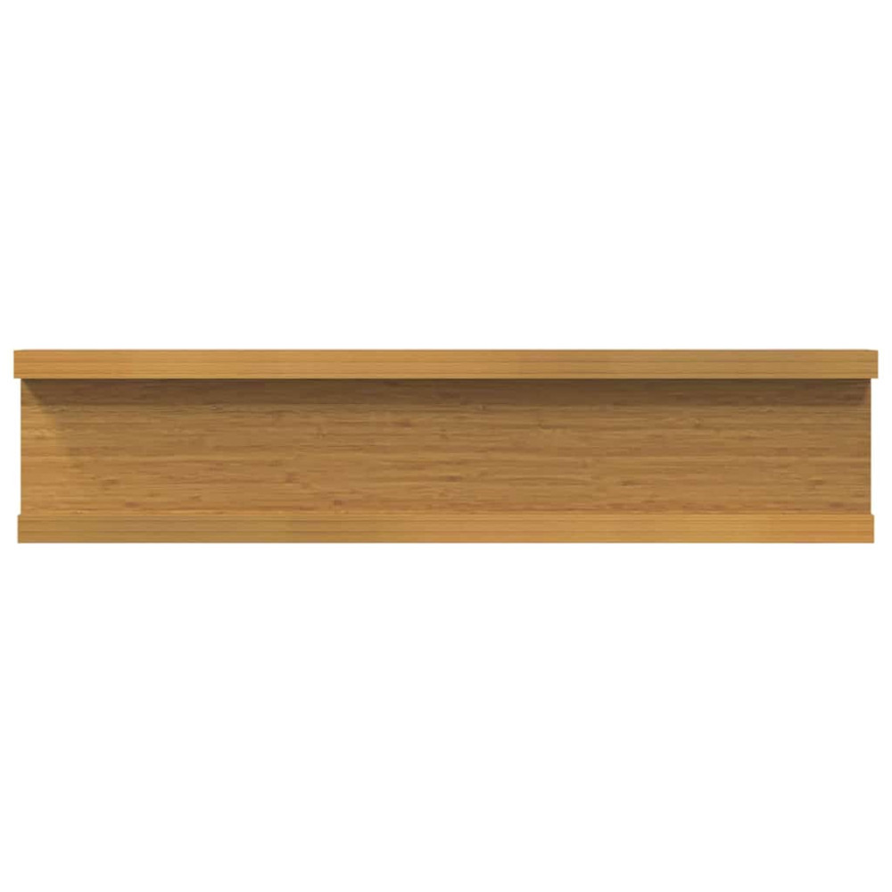 Produktbild för Vägg hylla med hylla 2 pcs Beige 40 x 9 x 3 cm Konstruerat trä