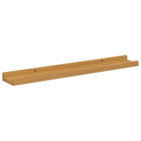 Produktbild för Vägg hylla med hylla 2 pcs Beige 60 x 9 x 3 cm Konstruerat trä