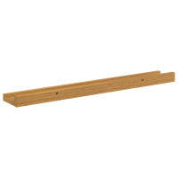 Produktbild för Vägg hylla med hylla 2 pcs Beige 60 x 9 x 3 cm Konstruerat trä