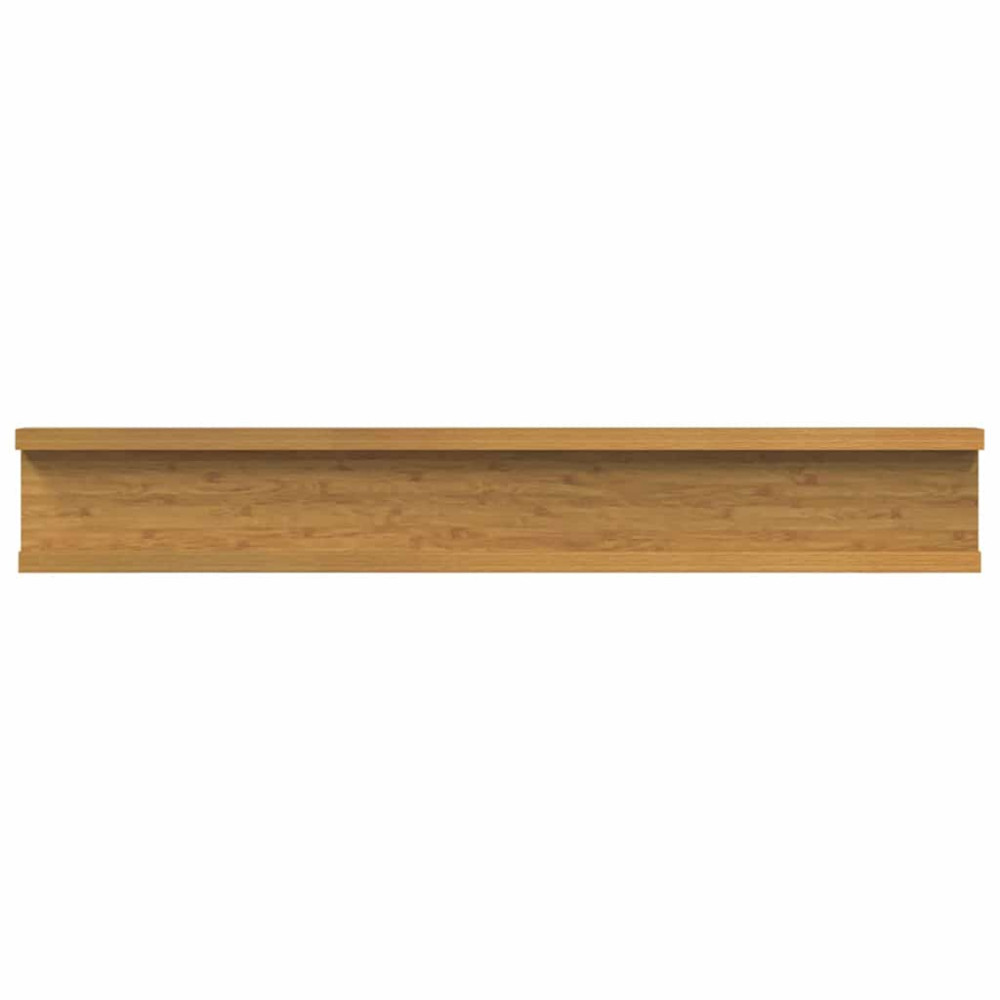 Produktbild för Vägg hylla med hylla 2 pcs Beige 60 x 9 x 3 cm Konstruerat trä