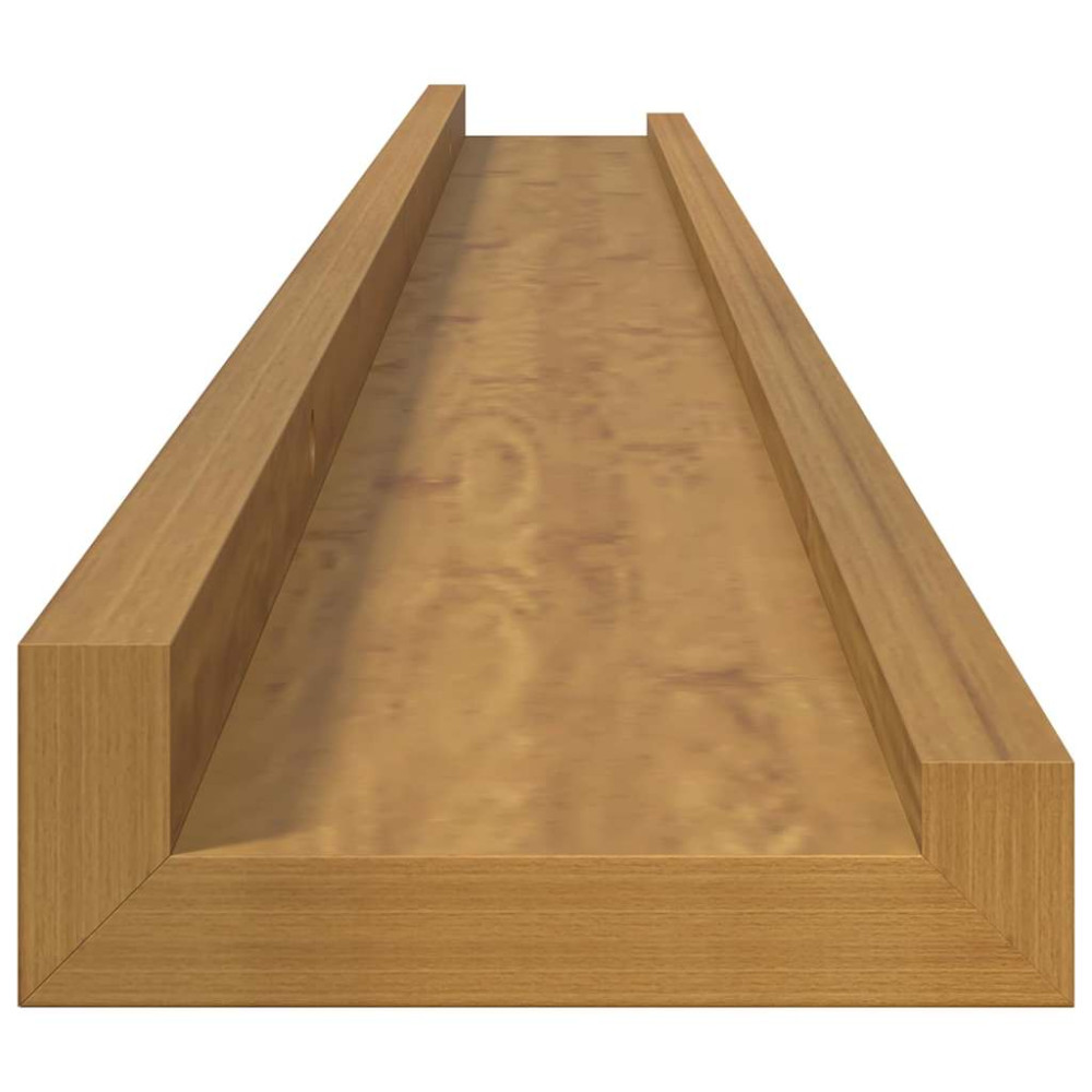 Produktbild för Vägg hylla med hylla 2 pcs Beige 100 x 9 x 3 cm Konstruerat trä