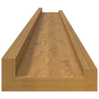 Produktbild för Vägg hylla med hylla 4 pcs Beige 100 x 9 x 3 cm Konstruerat trä