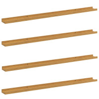 Produktbild för Vägg hylla med hylla 4 pcs Beige 115 x 9 x 3 cm Konstruerat trä