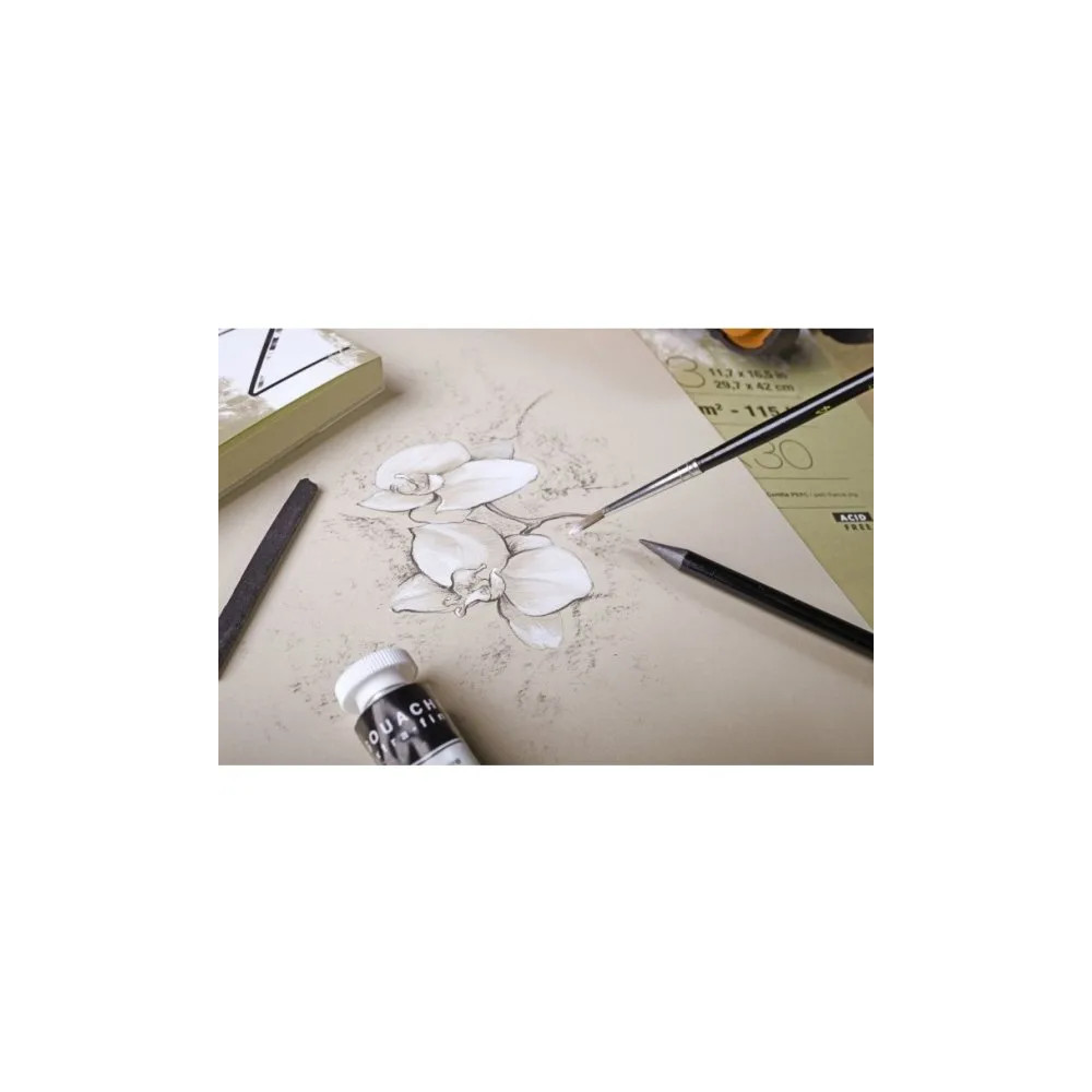 Produktbild för Paint-On block A3 250 g 30 ark brunt/naturpapper, multitekni...