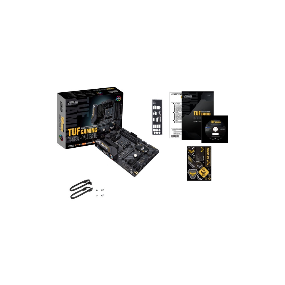 Produktbild för ASUS TUF GAMING B450-PLUS II - moderkort - ATX - Socket AM4 - AMD B450