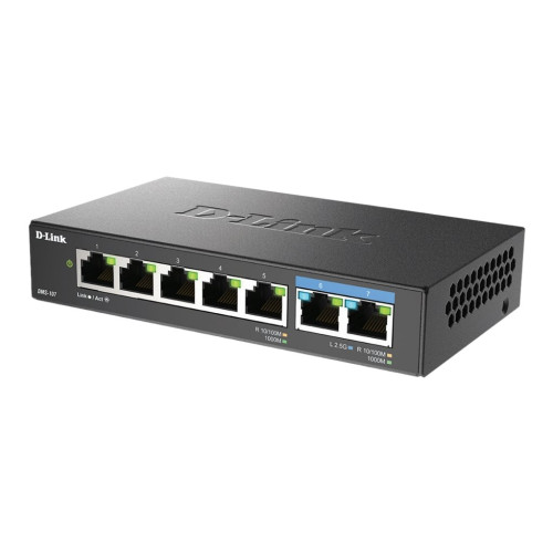 D-Link Systems D-Link DMS-107 - switch - 7 portar - ohanterad