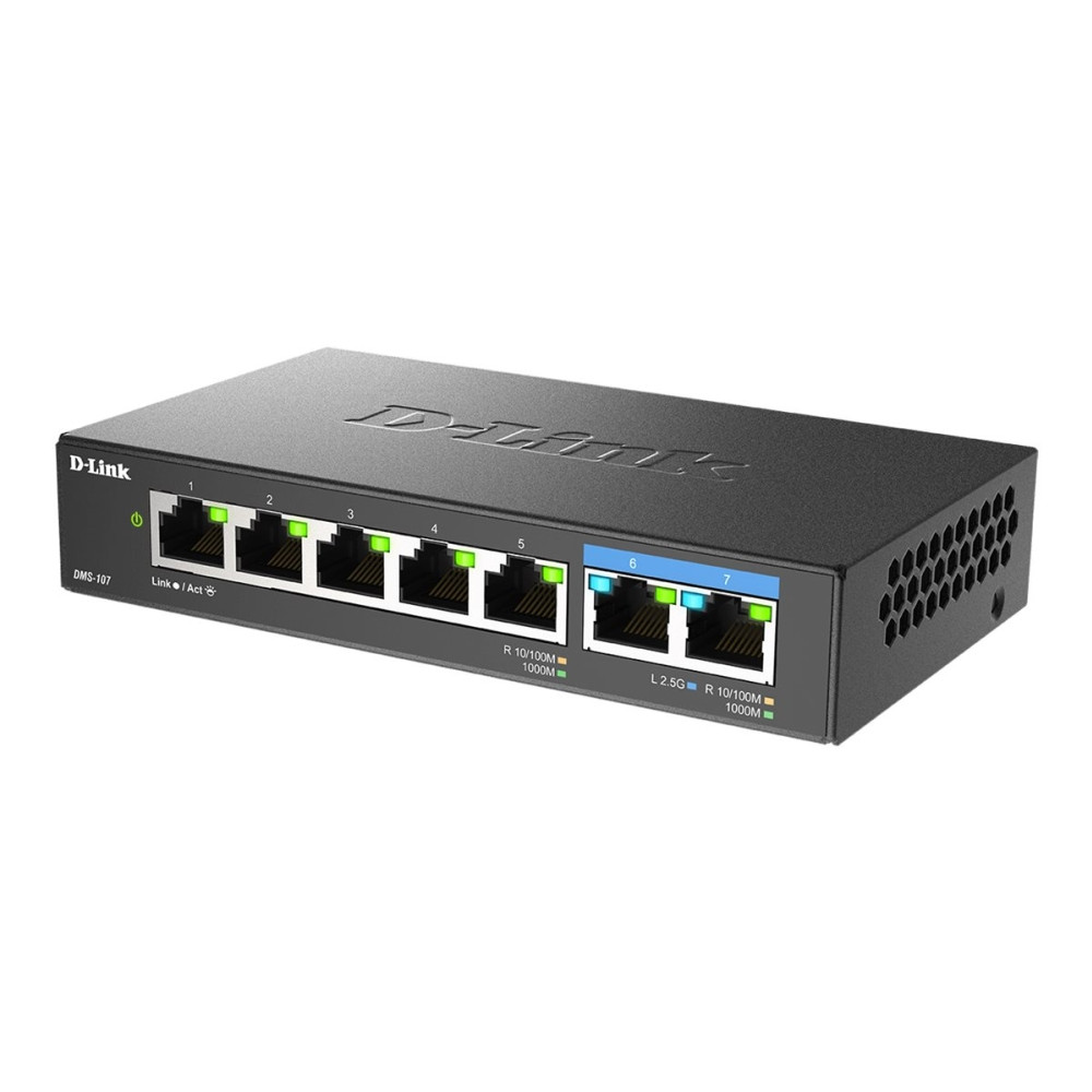 Produktbild för D-Link DMS-107 - switch - 7 portar - ohanterad