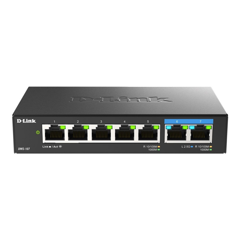 Produktbild för D-Link DMS-107 - switch - 7 portar - ohanterad