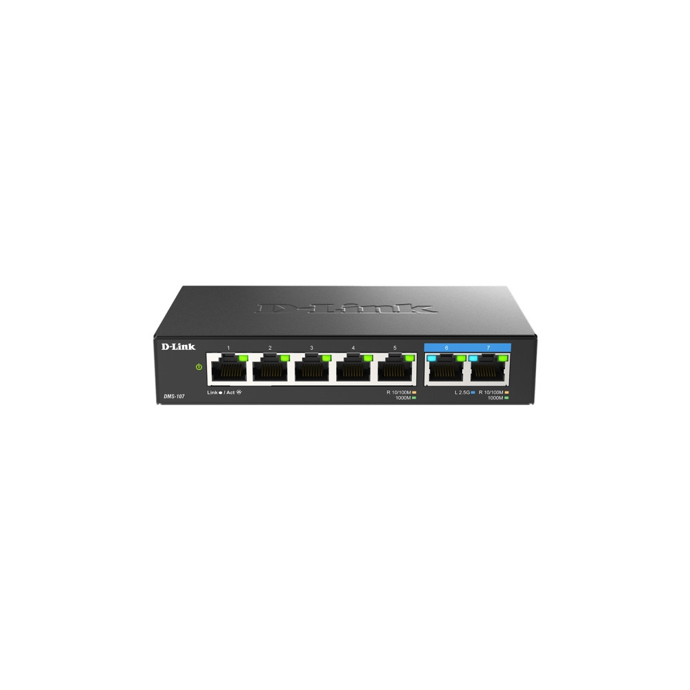Produktbild för D-Link DMS-107 - switch - 7 portar - ohanterad