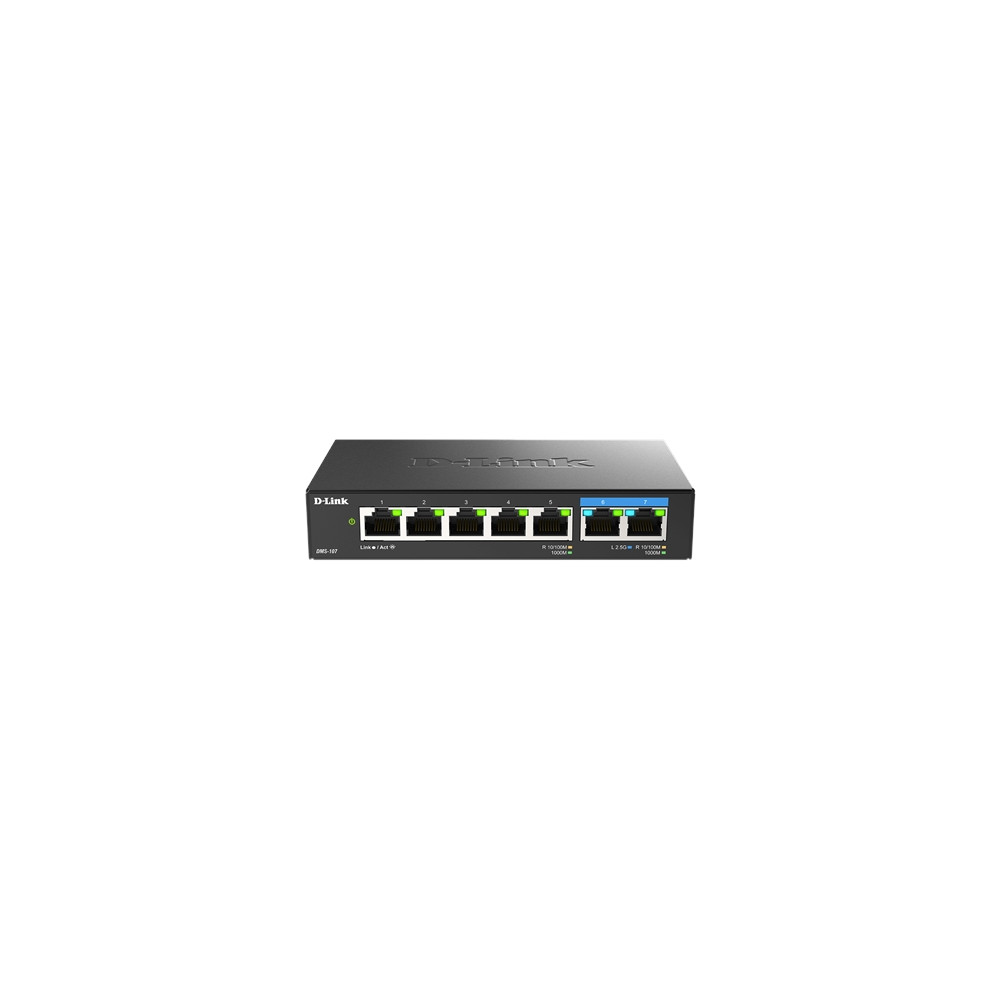 Produktbild för D-Link DMS-107 - switch - 7 portar - ohanterad
