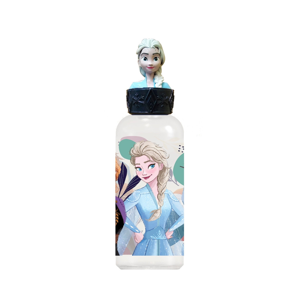 Produktbild för FROZEN FLASKA MED 3D-FIGURER 560 ML   Originalvattenflaska f...