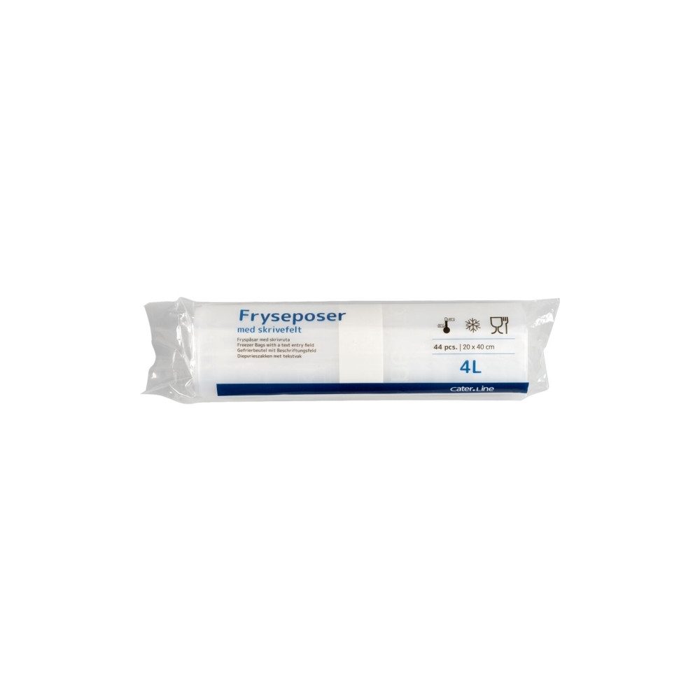 Produktbild för Fryspåse, ABENA Cater-Line, 4 l, klar, LDPE/virgin, 20x40 cm