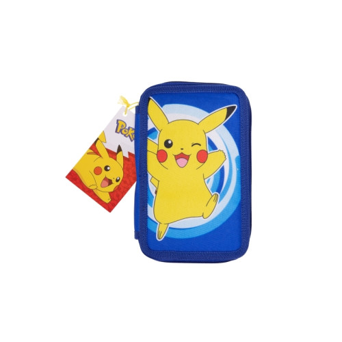 POKEMON POKÉMON 2-fack fylld pennfodral, 300D polyester, 19,5 x 12,5...