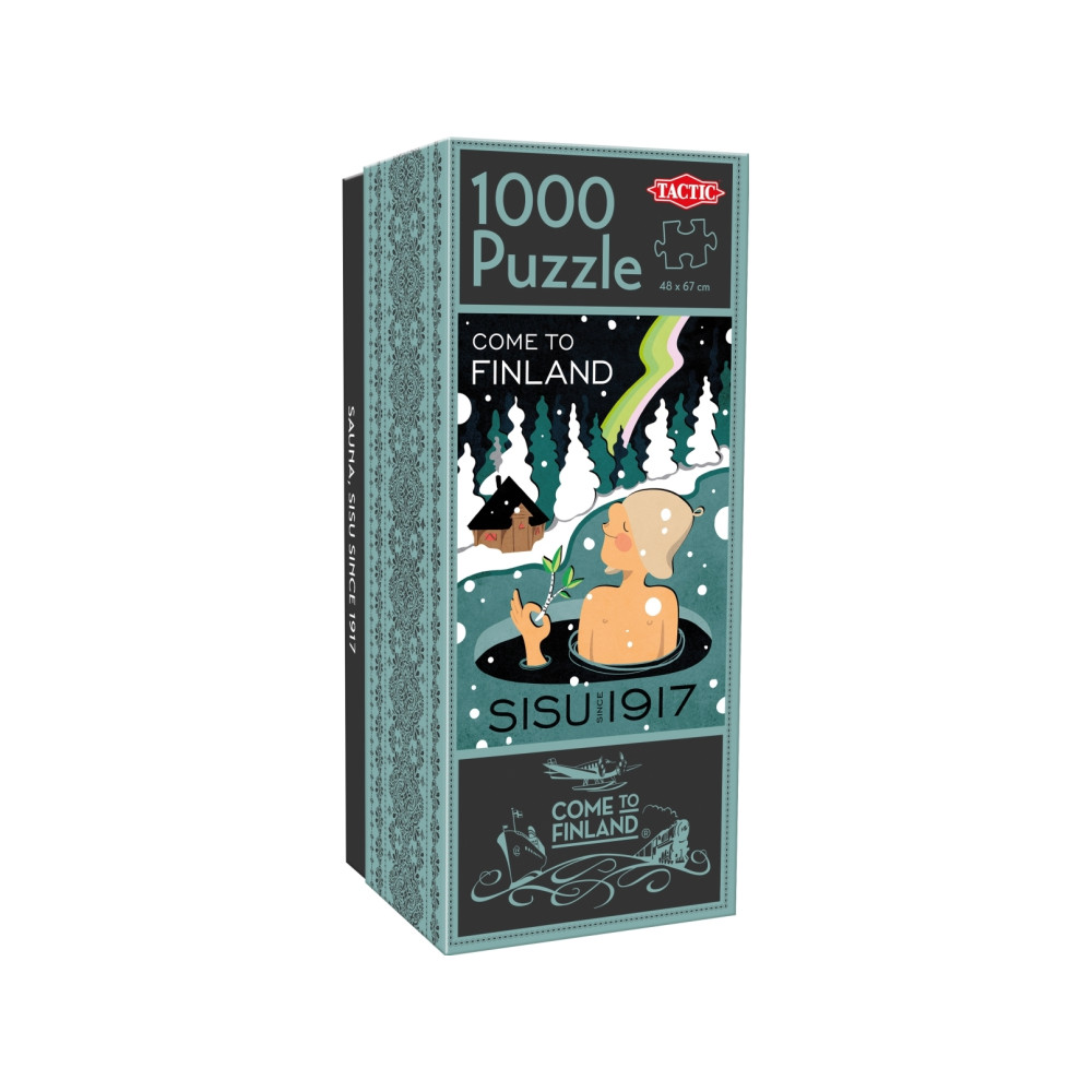 Produktbild för Tactic Puzzle Lovers Come to Finland Sauna, Sisu since 1917...