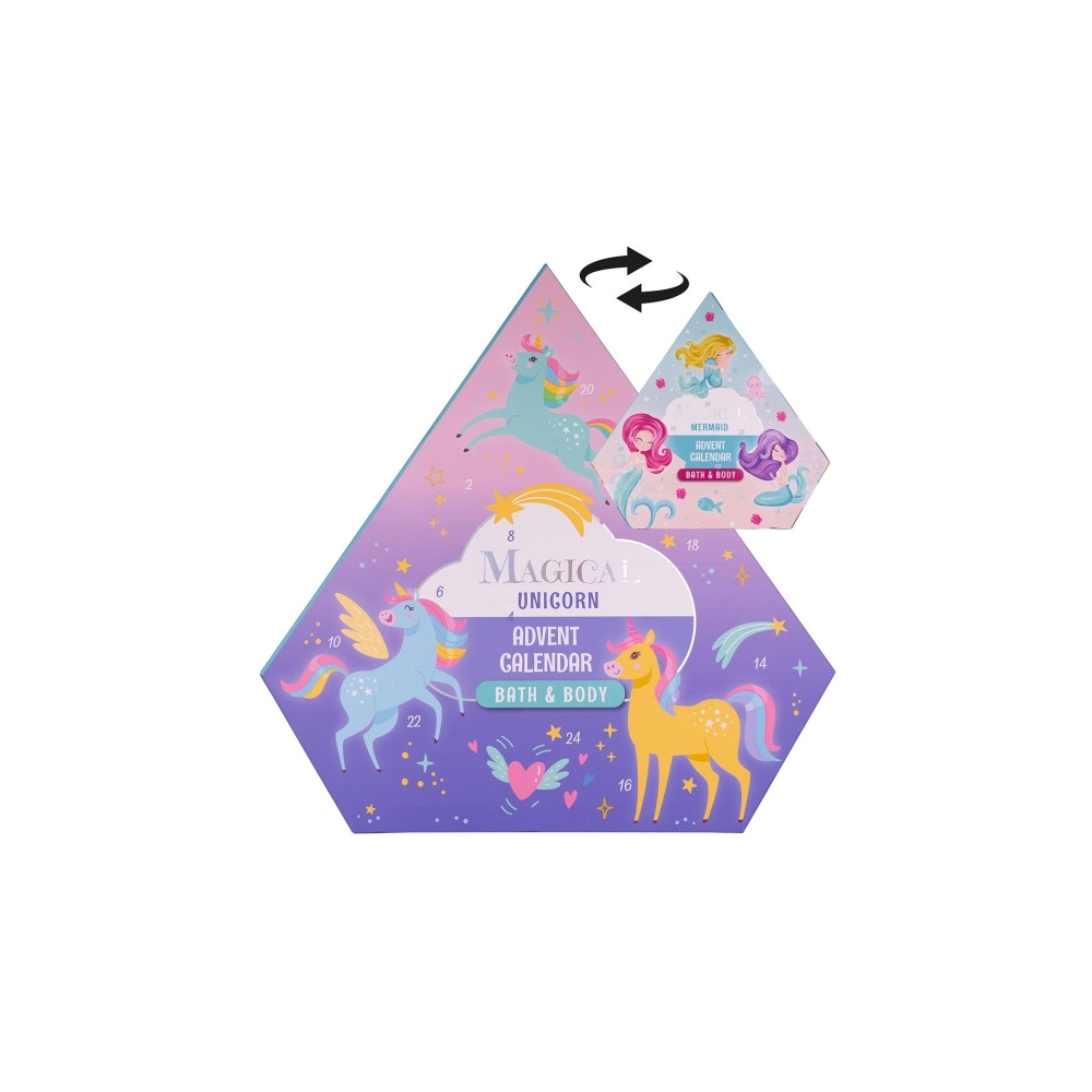 Produktbild för Accentra Kalender MAGISK UNICORN &amp MERMAID diamantform, 2...