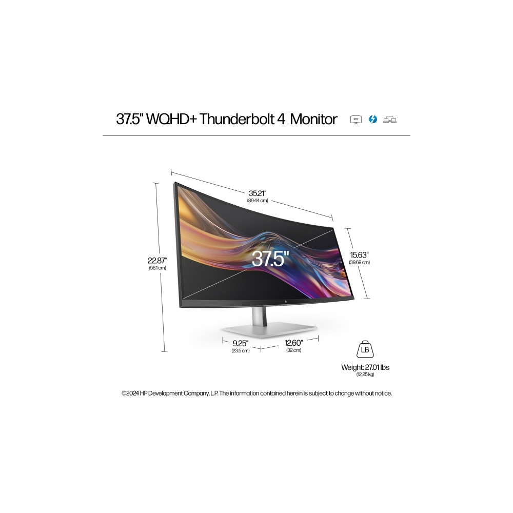 Produktbild för HP 738pu - Series 7 Pro - LED-skärm - böjd - 38" - HDR