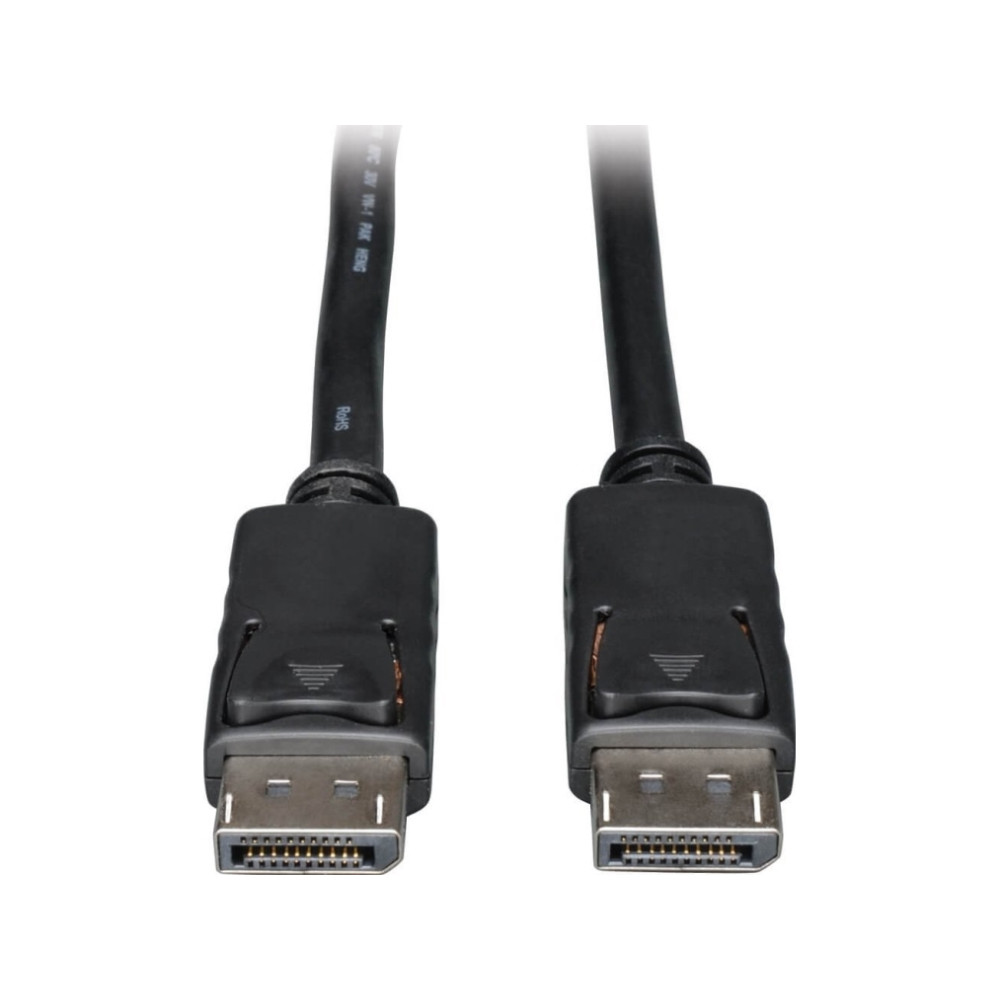 Produktbild för Eaton Tripp Lite Series DisplayPort Cable with Latching Connectors, 4K 60 Hz (M/M), Black, 3 ft. (0.91 m) - DisplayPort-kabel - 91 cm