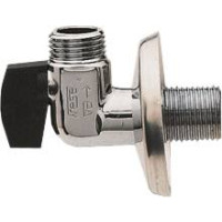 Produktbild för 1/2" kulventil med muff med kontermutter/lutande nippel/ nip...