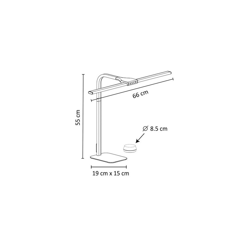 Produktbild för Lampa UNILUX Strata base LED svart