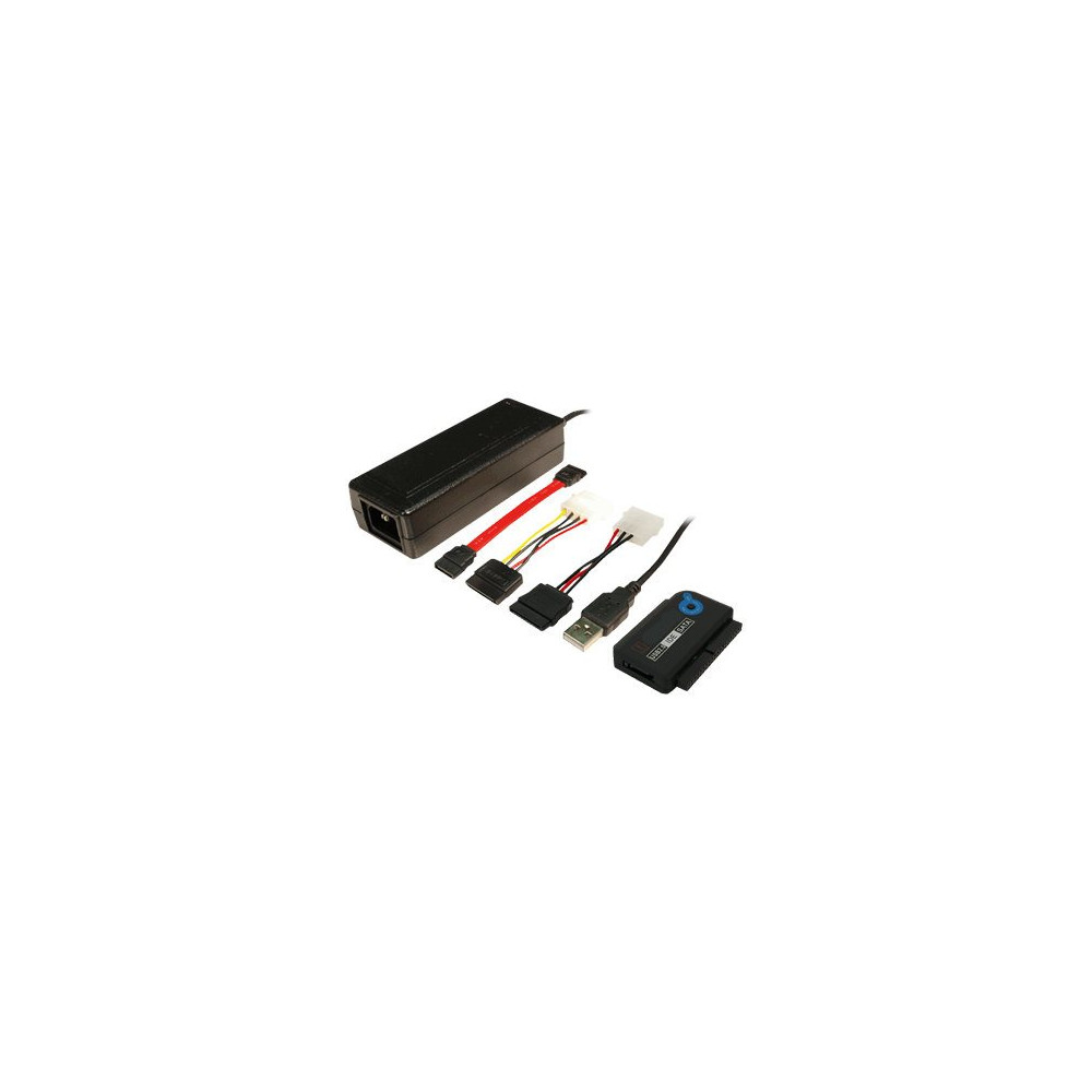 Produktbild för LogiLink Adapter USB 2.0 to 2,5 + 3,5 Zoll IDE + SATA HDD OTB - kontrollerkort - ATA / SATA 1.5Gb/s - USB 2.0