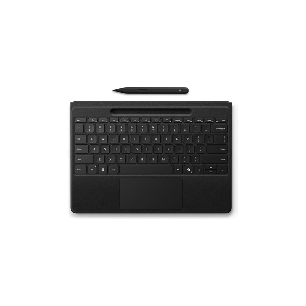 Produktbild för Microsoft Surface Pro Flex Keyboard - 13-inch - tangentbord - med pekplatta, accelerometer, Förvarings- och laddningsfack för Surface Slim Pen 2 - QWERTZ - tysk - svart - med Slim Pen Inmatningsenhet