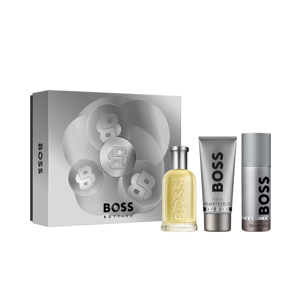 Produktbild för Giftset Hugo Boss Bottled Edt 100ml + Shower Gel 100ml + Deospray 150ml