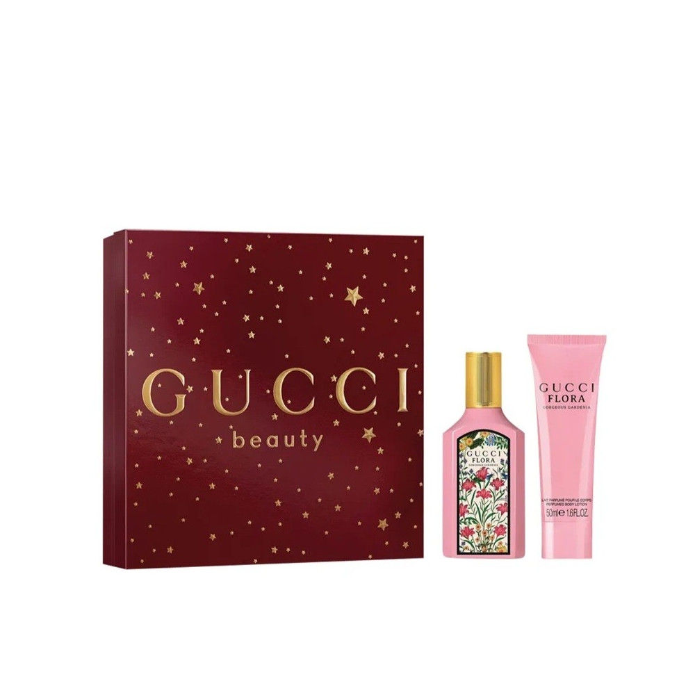 Produktbild för Giftset Gucci Flora Gorgeous Gardenia Edp 50ml + Body Lotion 50ml