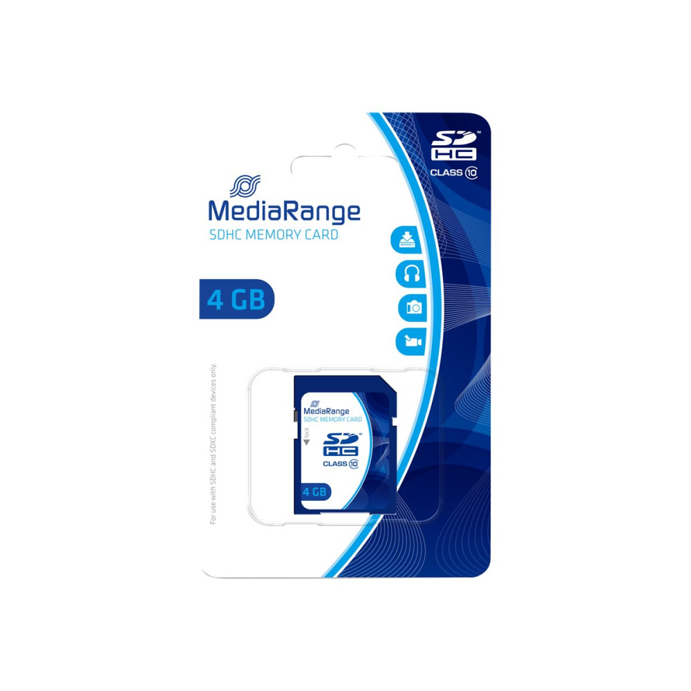 Produktbild för MediaRange - flash-minneskort - 4 GB - SDHC