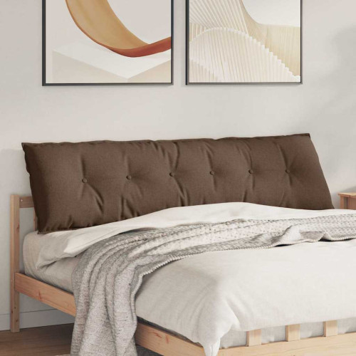 vidaXL Ryggkudde Brun 180 x 19 x 50 cm tyg