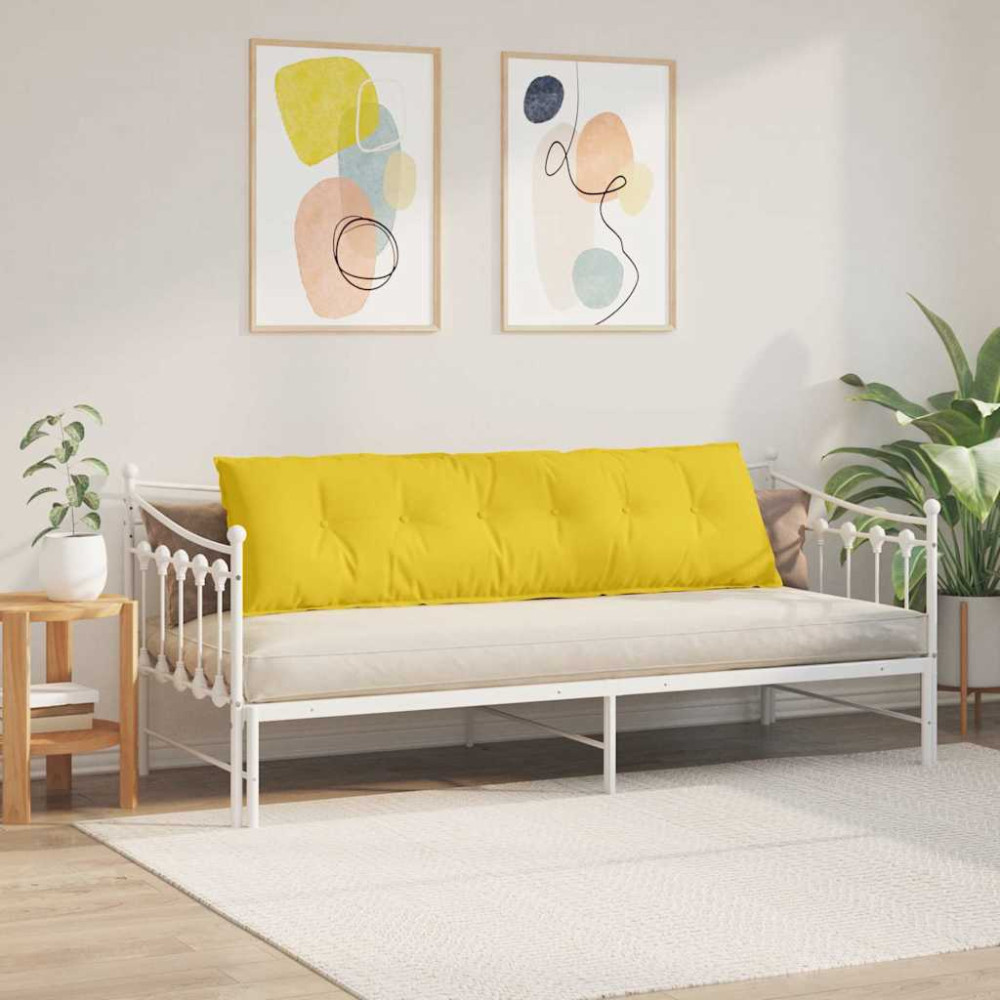 Produktbild för Ryggkudde Ljusgul 180 x 19 x 50 cm tyg