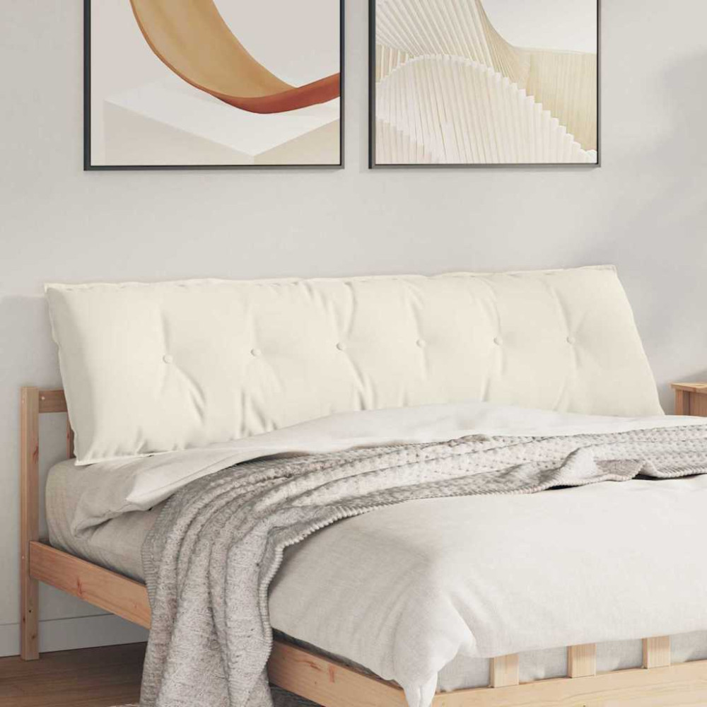 Produktbild för Ryggkudde Kräm 180 x 50 cm Kordread tyg