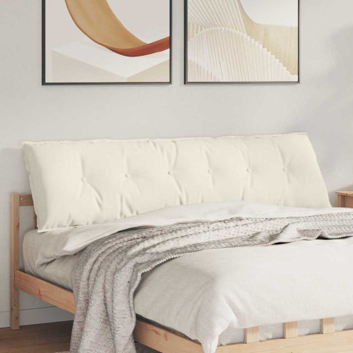 vidaXL Ryggkudde Kräm 180 x 50 cm Kordread tyg
