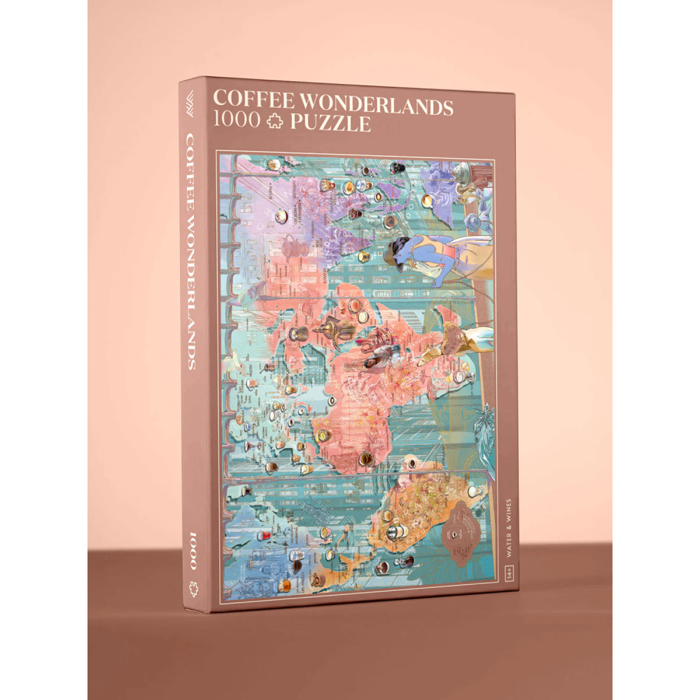 Produktbild för World of Coffee Puzzle, 1000 bitar, Water & Wines