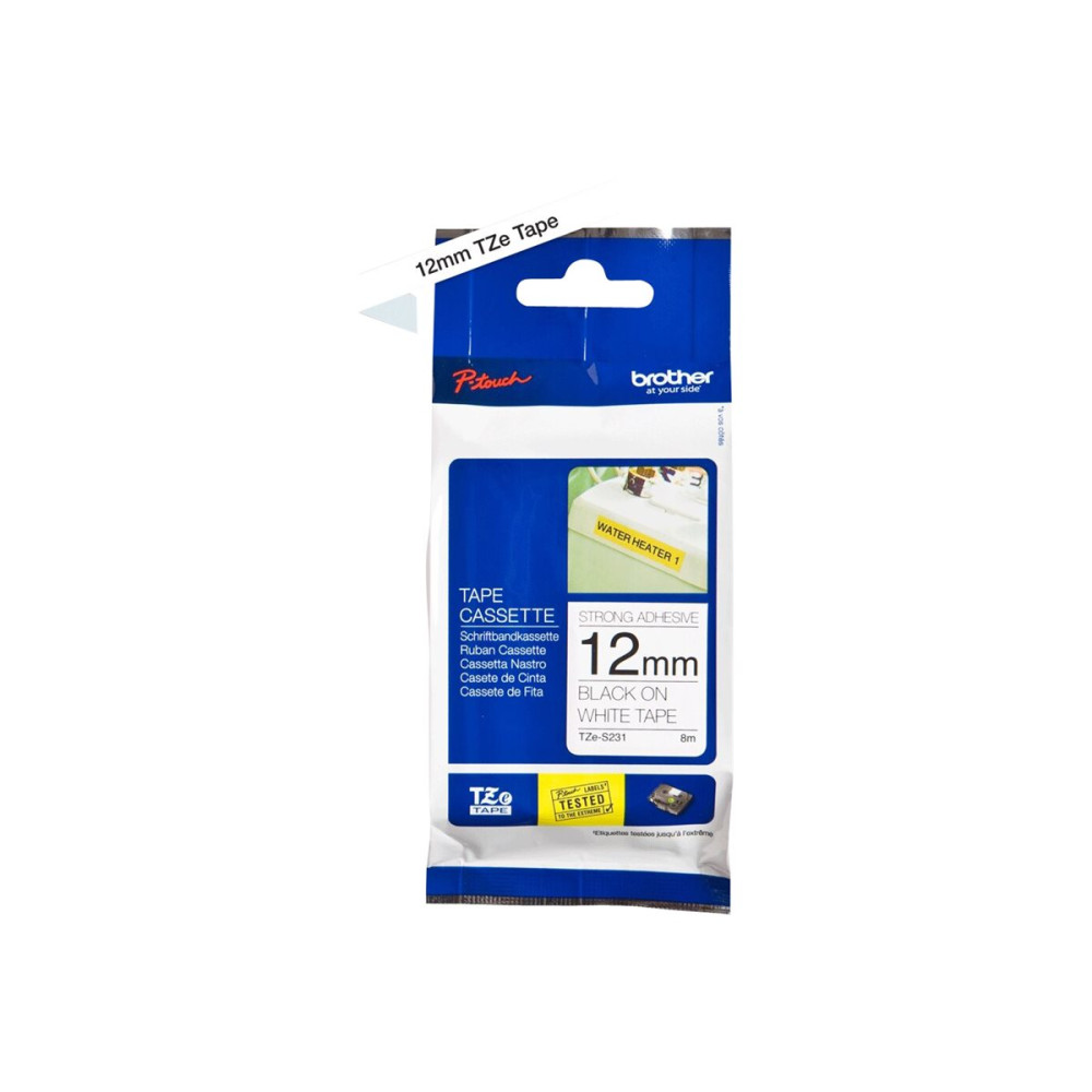 Produktbild för Brother TZe-S231 - bandlaminat - 1 kassett(er) - Rulle (1,2 cm x 8 m)