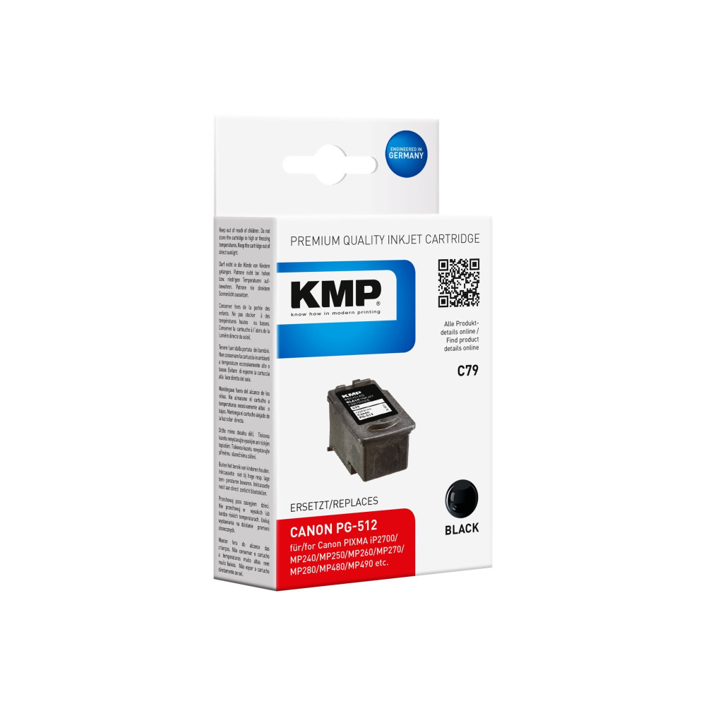 Produktbild för KMP C79 - svart - kompatibel - bläcktank (alternativ för: Canon 2969B001, Canon PG-512)
